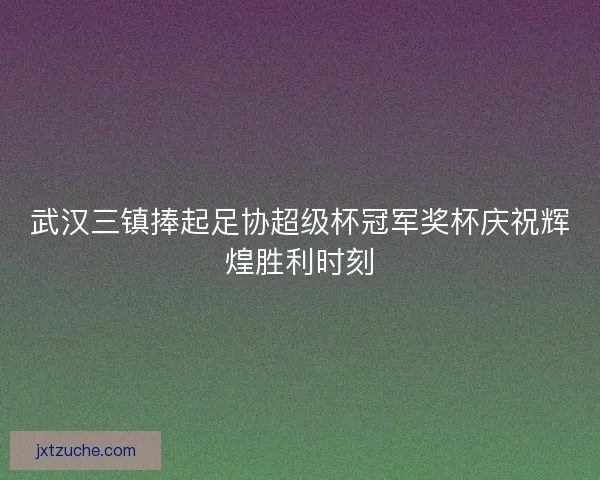 武汉三镇捧起足协超级杯冠军奖杯庆祝辉煌胜利时刻